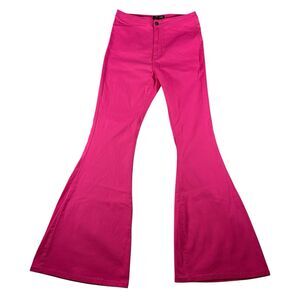 JC & JQ Women’s XL Hot Pink Bell Bottom Jeans Stretch Retro Flare Pants
